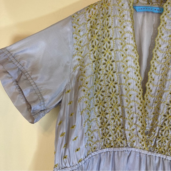 Johnny Was Embroidered Silk Dress - Picture 3 of 13